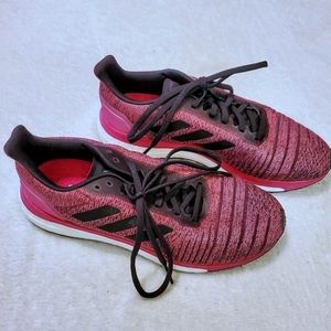Women's Adidas Pink Boost Solar Drive Running Shoes Sz 7.5